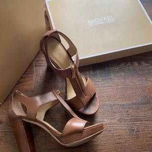 MK Luggage Heel Sandals